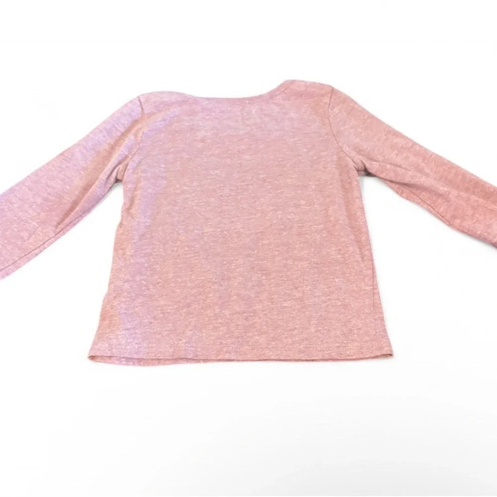 The Children's Place Pink Fox Graphic Long Sleeve Glitter T-Shirt 18-24 Months